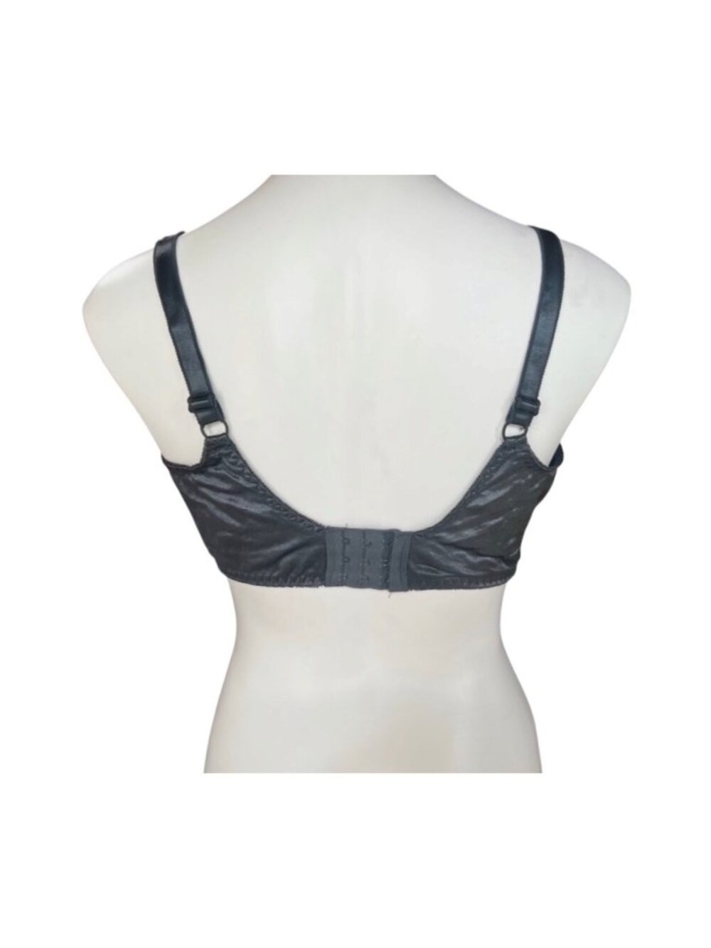 Lace Underwire Bra 36D Adjustable Straps Black Coquette Intimate Wear Vintage - Picture 2 of 3